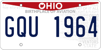 OH license plate GQU1964