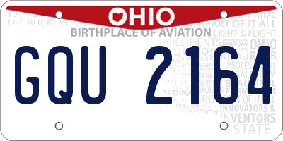 OH license plate GQU2164