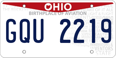 OH license plate GQU2219