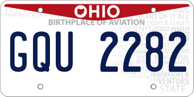OH license plate GQU2282