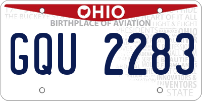 OH license plate GQU2283