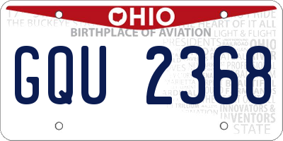 OH license plate GQU2368