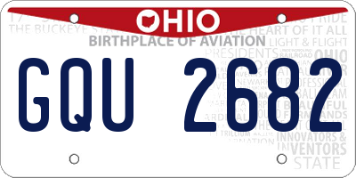 OH license plate GQU2682