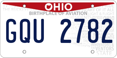 OH license plate GQU2782
