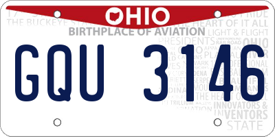 OH license plate GQU3146