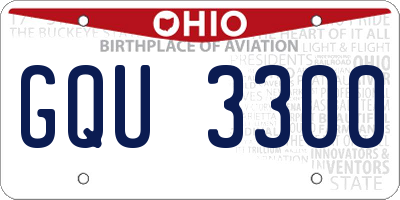OH license plate GQU3300