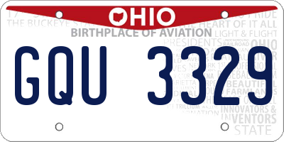 OH license plate GQU3329