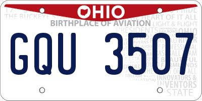 OH license plate GQU3507