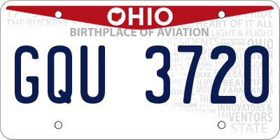 OH license plate GQU3720