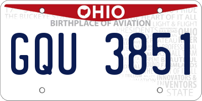 OH license plate GQU3851