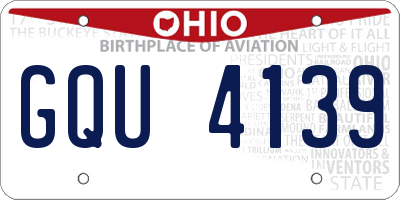 OH license plate GQU4139