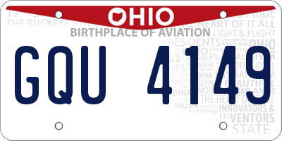 OH license plate GQU4149