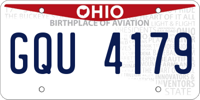 OH license plate GQU4179