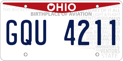 OH license plate GQU4211