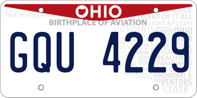 OH license plate GQU4229