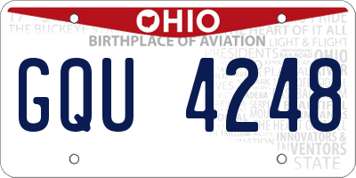 OH license plate GQU4248
