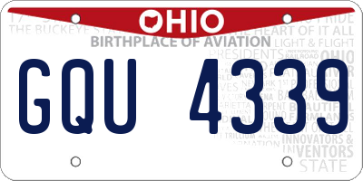 OH license plate GQU4339