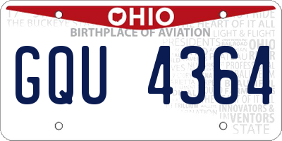 OH license plate GQU4364