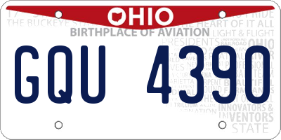 OH license plate GQU4390