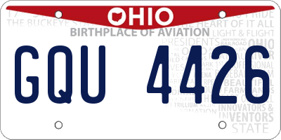 OH license plate GQU4426