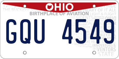 OH license plate GQU4549