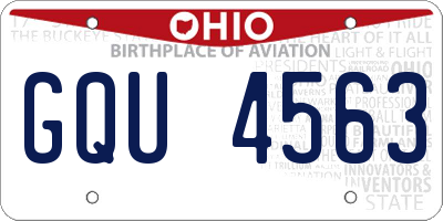 OH license plate GQU4563