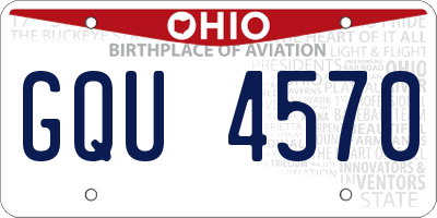 OH license plate GQU4570
