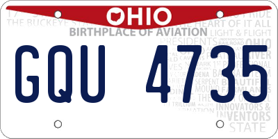 OH license plate GQU4735