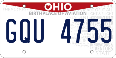 OH license plate GQU4755