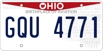 OH license plate GQU4771