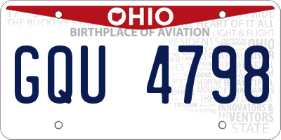 OH license plate GQU4798