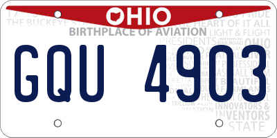 OH license plate GQU4903