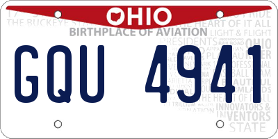 OH license plate GQU4941