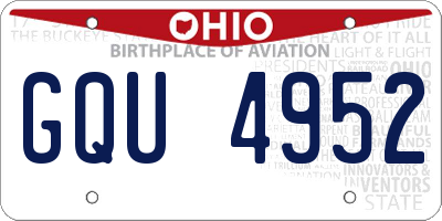 OH license plate GQU4952