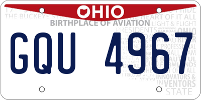 OH license plate GQU4967