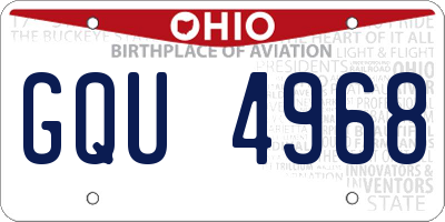 OH license plate GQU4968
