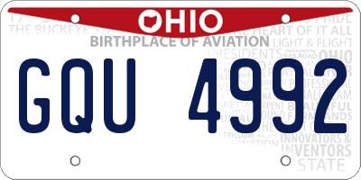 OH license plate GQU4992