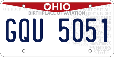 OH license plate GQU5051