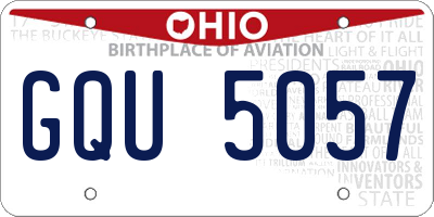OH license plate GQU5057