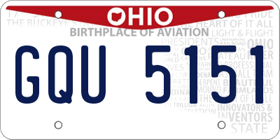 OH license plate GQU5151