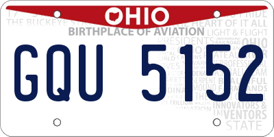 OH license plate GQU5152