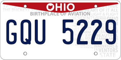 OH license plate GQU5229