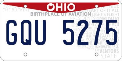 OH license plate GQU5275
