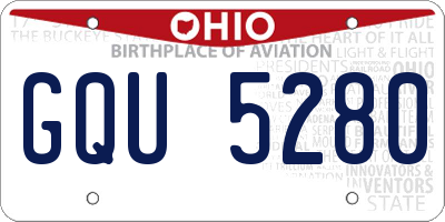 OH license plate GQU5280