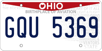 OH license plate GQU5369