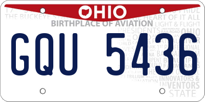 OH license plate GQU5436