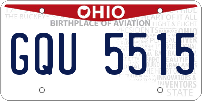 OH license plate GQU5515