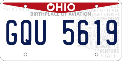 OH license plate GQU5619