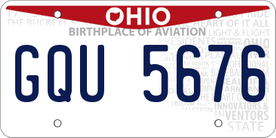 OH license plate GQU5676