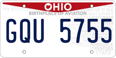 OH license plate GQU5755